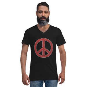 unisex short sleeve v neck t shirt all you need is peace