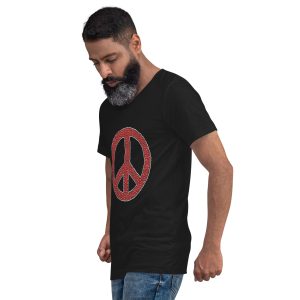 unisex short sleeve v neck t shirt all you need is peace