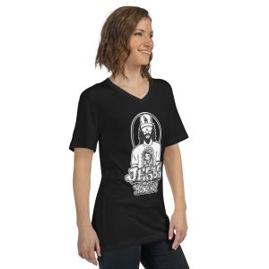 CHAMANE'S JESUS,T-shirt unisexe,T-Shirt unisexe à manches courtes et col V