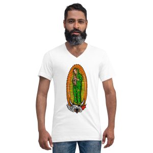 unisex short sleeve v neck t shirt guadalupe