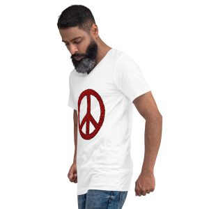 unisex short sleeve v neck t shirt all you need is peace