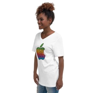 unisex short sleeve v neck t shirt all you need is apple