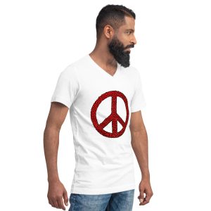 unisex short sleeve v neck t shirt all you need is peace