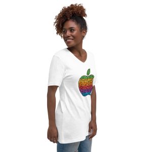 unisex short sleeve v neck t shirt all you need is apple