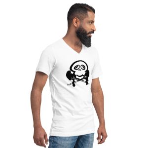 CHAMANE'S SKULL,Unisex t-shirt,Unisex Short Sleeve V-Neck T-Shirt