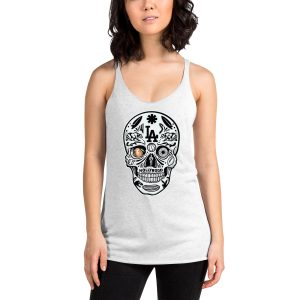 women's racerback tank la skull