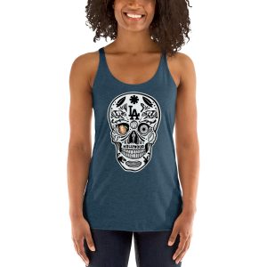 women's racerback tank la skull