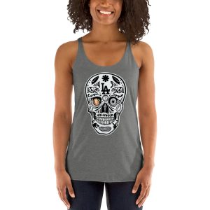 women's racerback tank la skull