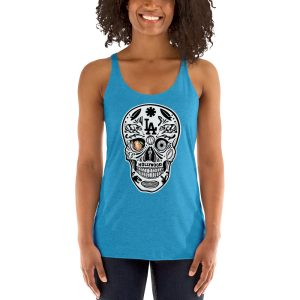 women's racerback tank la skull